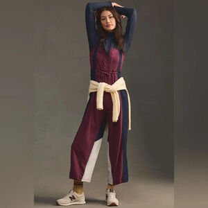 NWOT Daily Practice by Anthropologie Colorblock
Utility Jumpsuit Plum
